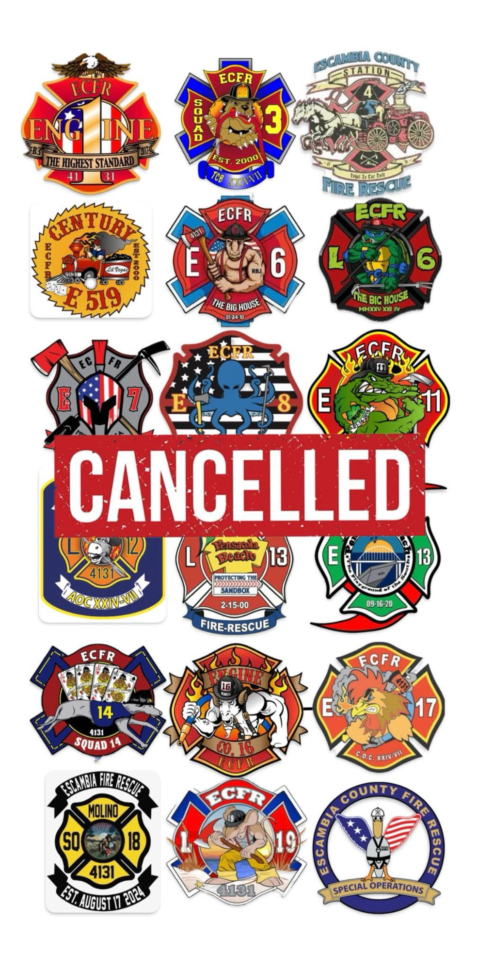 Escambia Fire Cancel Culture Striking IAFF Local 4131 Company
